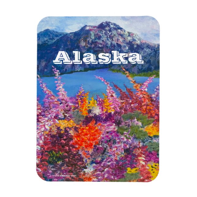 Alaska Fireweed Magnet (Vertikal)