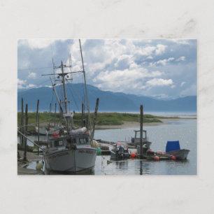 Alaska-Fischerboot Postkarte