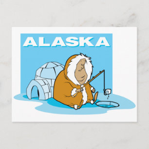Alaska Fishing Postkarte