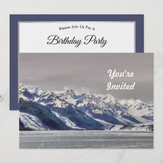 Alaska Fjord Glacier Landscape Foto Geburtstag Einladung