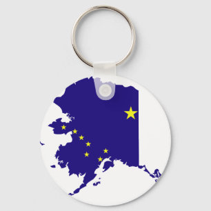 Alaska Flag Karte Schlüsselanhänger