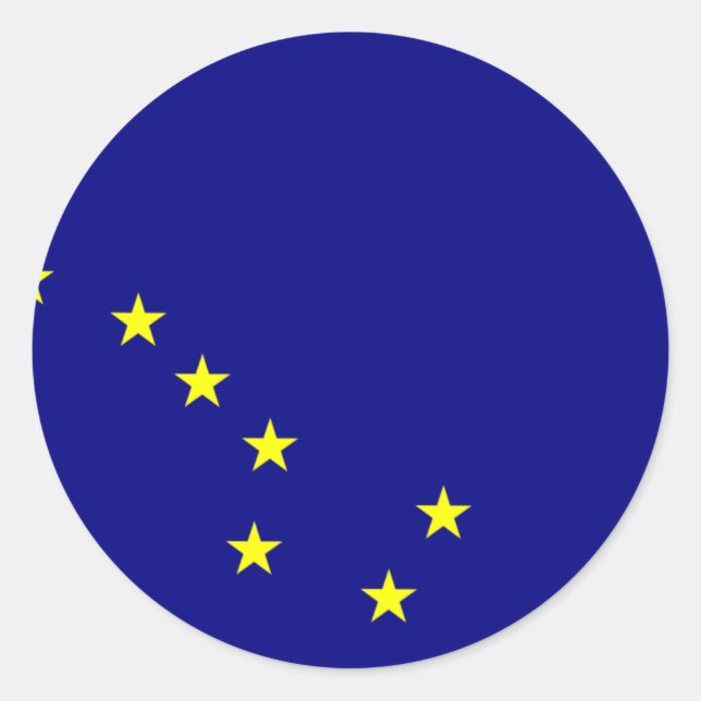 Alaska Flag Runder Aufkleber (Vorderseite)