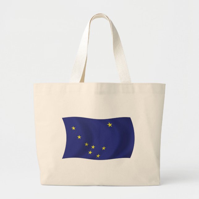 Alaska Flag Tote Bag Jumbo Stoffbeutel (Vorne)