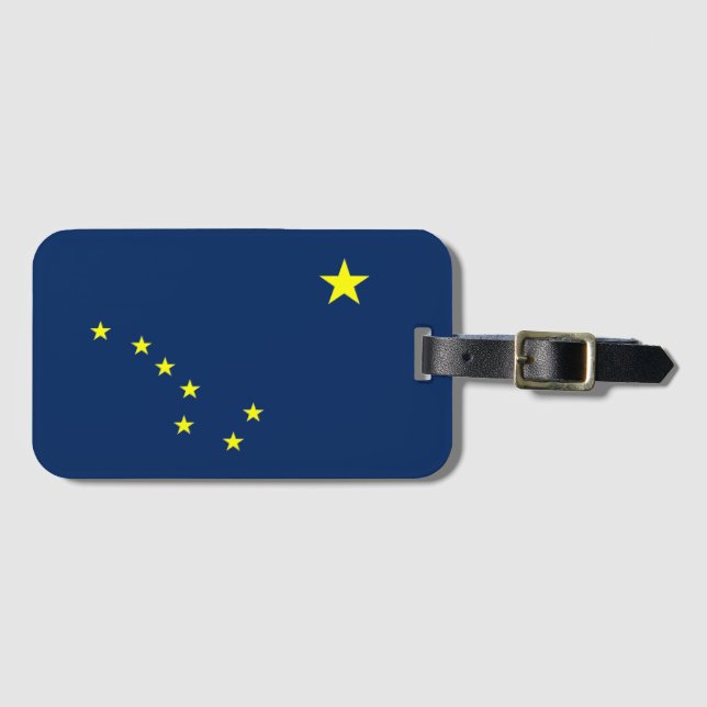 Alaska-Flagge Gepäckanhänger (Vorderseite (Horizontal))