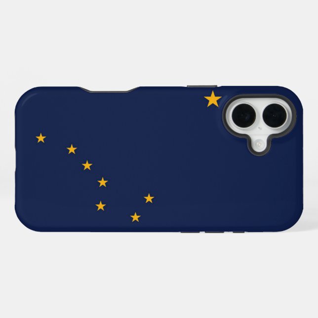 Alaska-Flagge iPhone 16 Plus Hülle (Rückseite (Horizontal))