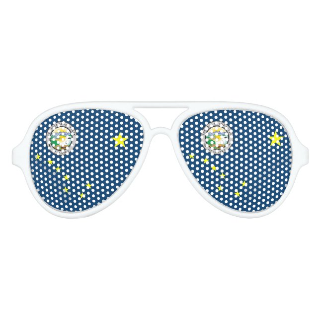 Alaska-Flagge Partybrille (Vorderseite)