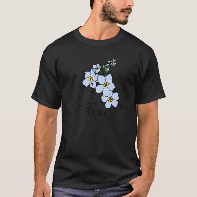 Alaska Forget Me Not Flower   T-Shirt (Vorderseite)