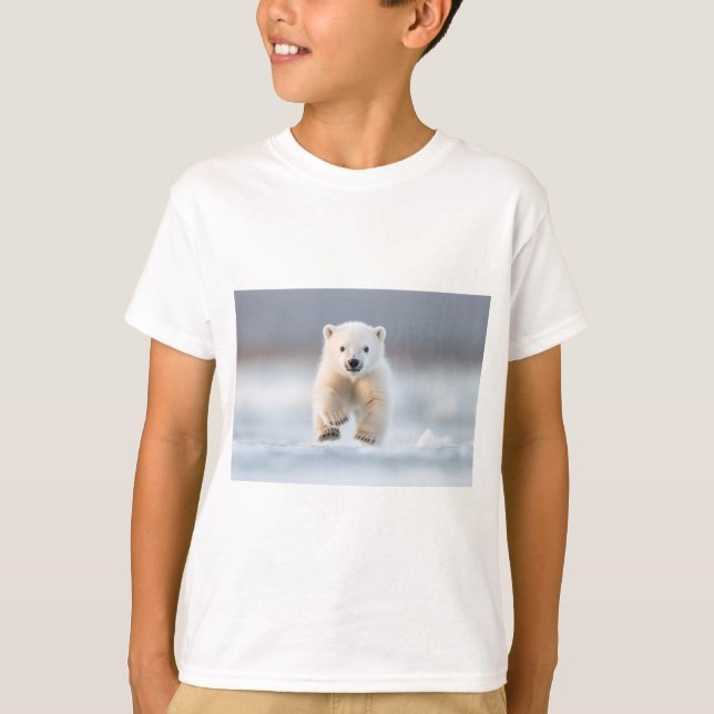 Alaska Funny Polar Bear Cub Kids T - Shirt (Vorderseite)