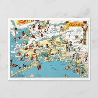 Alaska Funny Vintage Karte