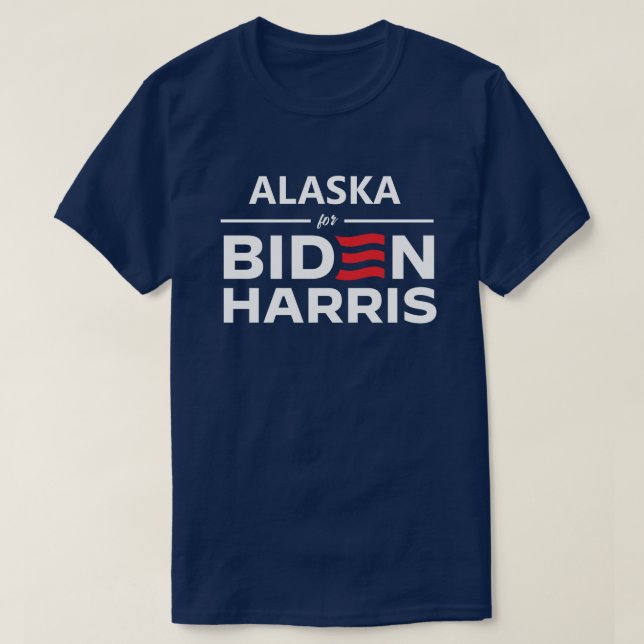 Alaska für Biden Harris T-Shirt (Design vorne)