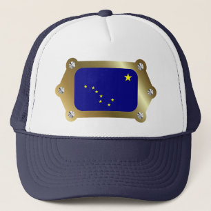 Alaska gerahmt Flag Hat Truckerkappe