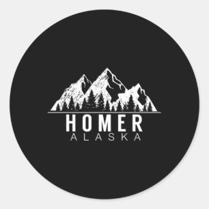 Alaska Gif Homer Alaska Runder Aufkleber