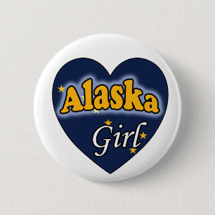 Alaska Girl Button