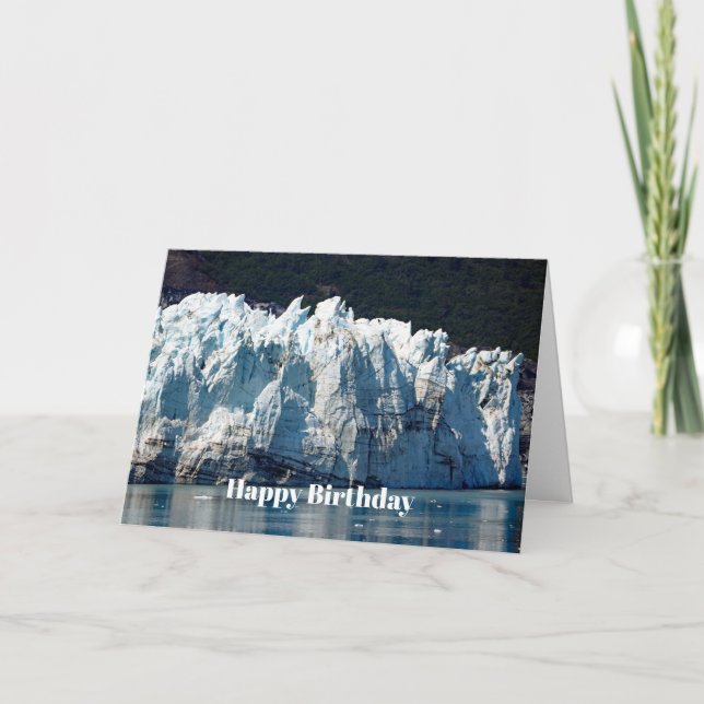 Alaska Glacier Foto Geburtstag Karte (Vorderseite)
