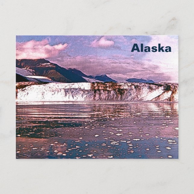 Alaska Glacier Postkarte (Vorderseite)
