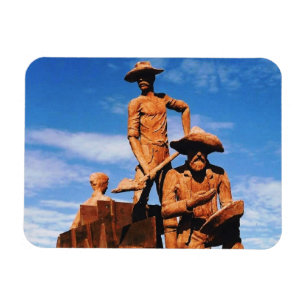 Alaska-Goldförderungs-Bergmann-Goldeile-Foto Magnet