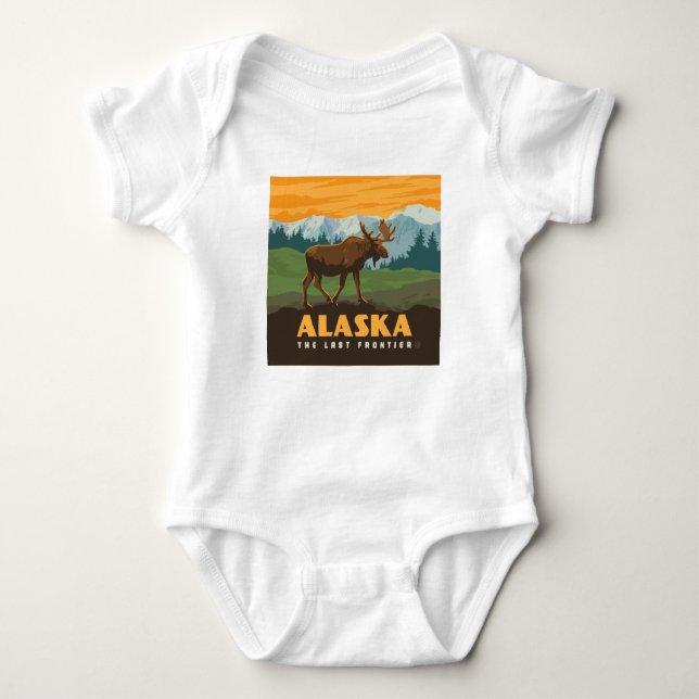 Alaska | GrenzElch Baby Strampler (Vorderseite)