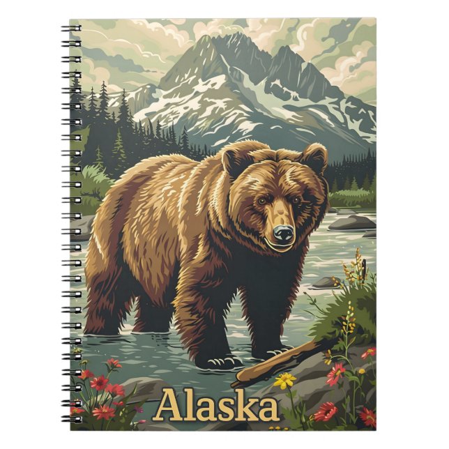 Alaska Grizzly Bear Notizblock (Vorderseite)