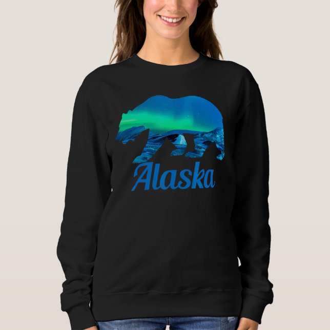 Alaska   Grizzly Polar Bear Nature Winter Sweatshirt (Vorderseite)