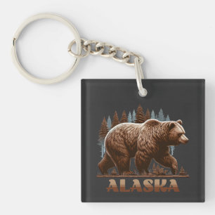 Alaska-Grizzlybär Schlüsselanhänger