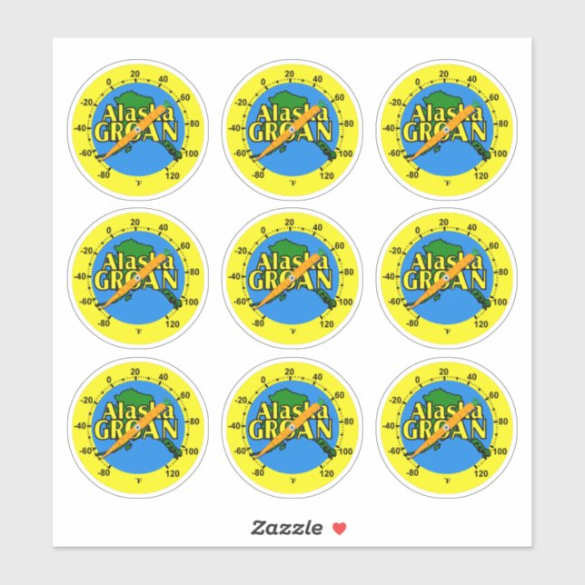 Alaska Groan Thermometer Sticker (Blatt)