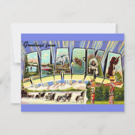 Alaska Gruß Retro Postkarte