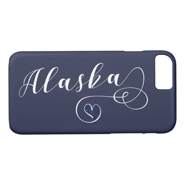 Alaska Heart Mobile Phone Case, Alaskan Case-Mate iPhone Hülle (Rückseite (Horizontal))