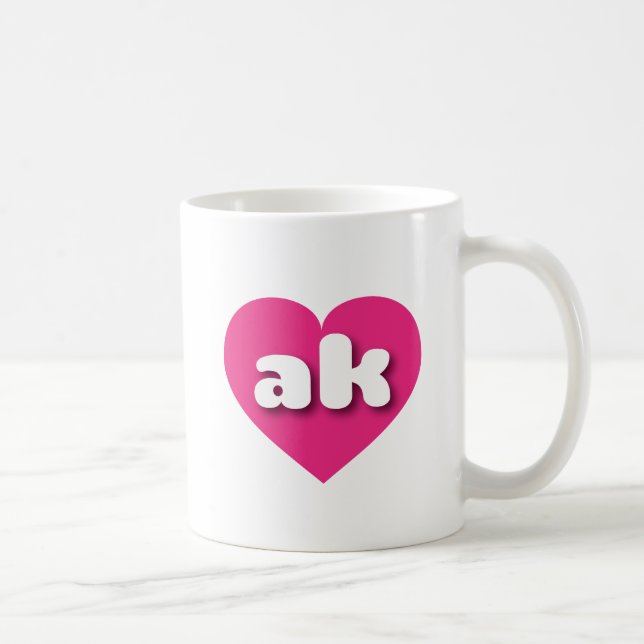 Alaska heiß rosa Herz - I Liebe ak Kaffeetasse (Rechts)