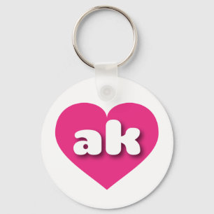Alaska heiß rosa Herz - I Liebe ak Schlüsselanhänger