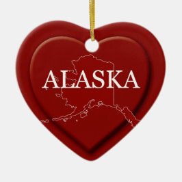Alaska Herz Karte Weihnachtsschmuck