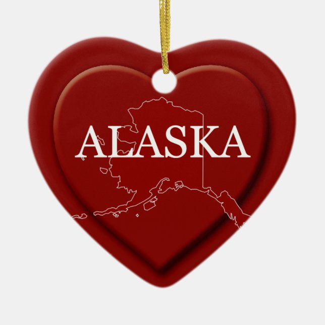 Alaska Herz Karte Weihnachtsschmuck (Vorne)