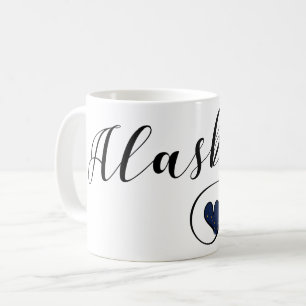 Alaska Herz Tasse, Alaskan Flag Kaffeetasse