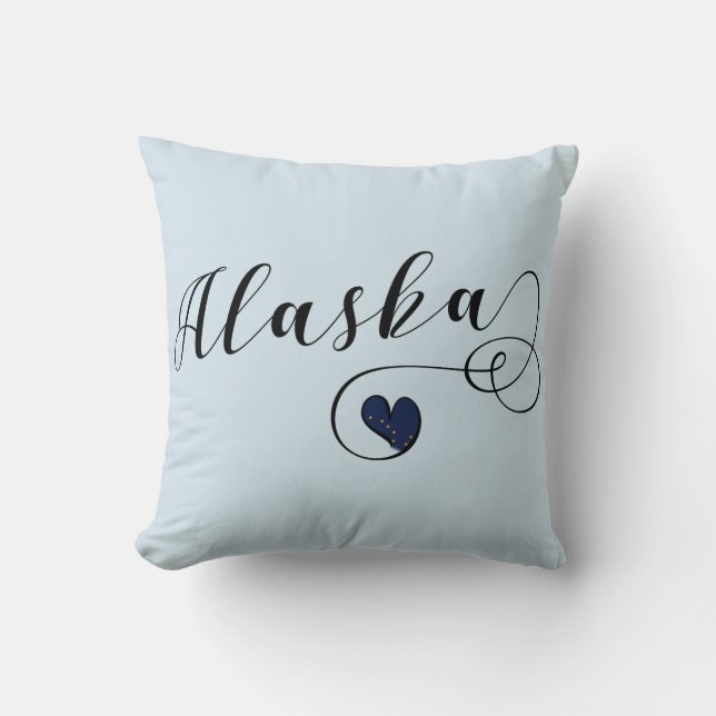 Alaska Herzklopfen, Alaskan Flag Kissen (Vorderseite)