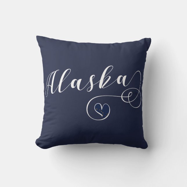 Alaska Herzklopfen, Alaskan Flag Kissen (Vorderseite)