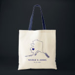 Alaska-Hochzeits-Willkommens-Taschen-Tasche, Tragetasche<br><div class="desc">Wedding willkommene Geschenktasche,  die Kartengraphik kennzeichnet. Ihre Gäste sind die Liebe gewillt,  die in ihr Hotel überprüft und diese Tasche gefüllt mit Leckereien sie erwartend findet. Sie können das Herz zum Standort Ihres großen Tages unter Verwendung in Position bringen "besonders anfertigen weiter" Eigenschaft.</div>