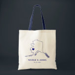 Alaska-Hochzeits-Willkommens-Taschen-Tasche, Tragetasche<br><div class="desc">Wedding willkommene Geschenktasche,  die Kartengraphik kennzeichnet. Ihre Gäste sind die Liebe gewillt,  die in ihr Hotel überprüft und diese Tasche gefüllt mit Leckereien sie erwartend findet. Sie können das Herz zum Standort Ihres großen Tages unter Verwendung in Position bringen "besonders anfertigen weiter" Eigenschaft.</div>