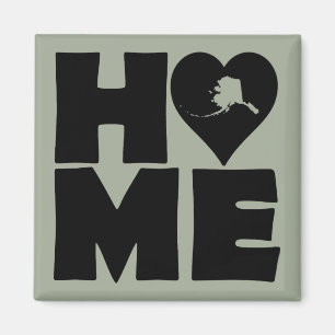 Alaska Home Heart State Friend Magnet Refrigerator