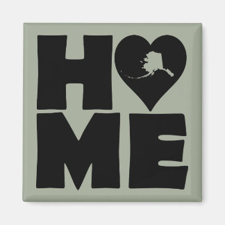 Alaska Home Heart State Friend Magnet Refrigerator