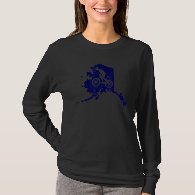 Alaska Home State Bike Cycling And Triathlon  8 T-Shirt (Vorderseite)