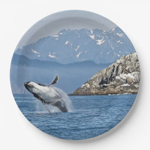 Alaska Humpback Whale Wildlife Foto Pappteller