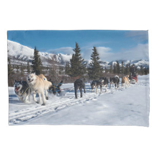 Alaska Husky Dog Sled Race Kissenbezug