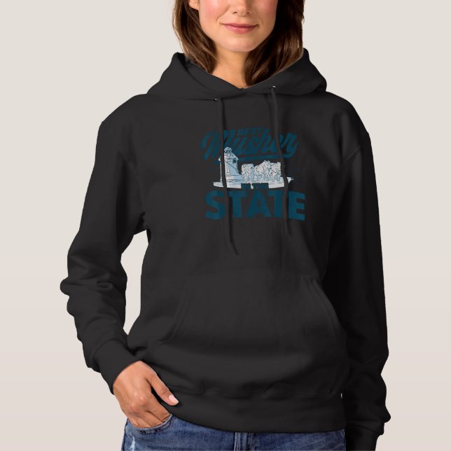 Alaska Husky Sledding Sled Dog Racing Dog Sled Rid Hoodie (Vorderseite)