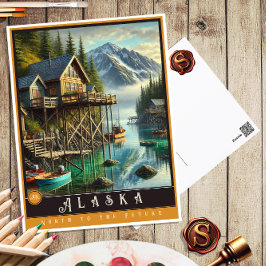 Alaska | Hyper-Realistisches Staat Postkarte