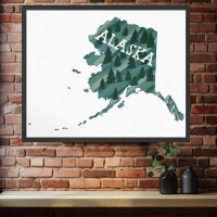 Alaska Illustriert Map Poster