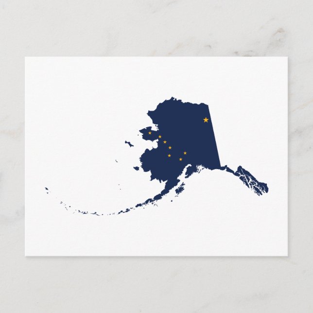 Alaska in Blau und Gold Postkarte (Vorderseite)
