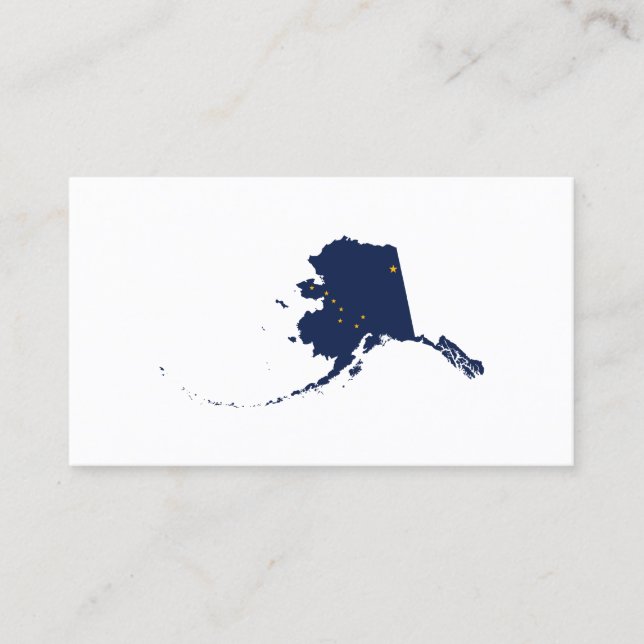 Alaska in Blau und Gold Visitenkarte (Vorderseite)