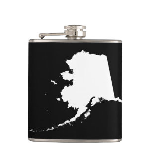 Alaska in Schwarz und Weiß Flachmann
