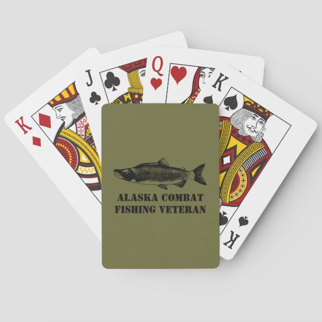 Alaska-Kampf-Fischen-Veteran Spielkarten (Rückseite)