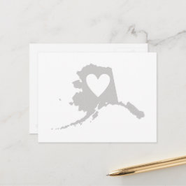 Alaska Karte Shape Gray Heart Cutout Alaskan