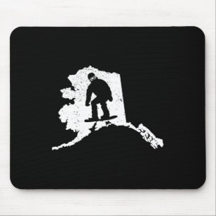 Alaska Karte Snowboarden Design Snowboarder Extrem Mousepad